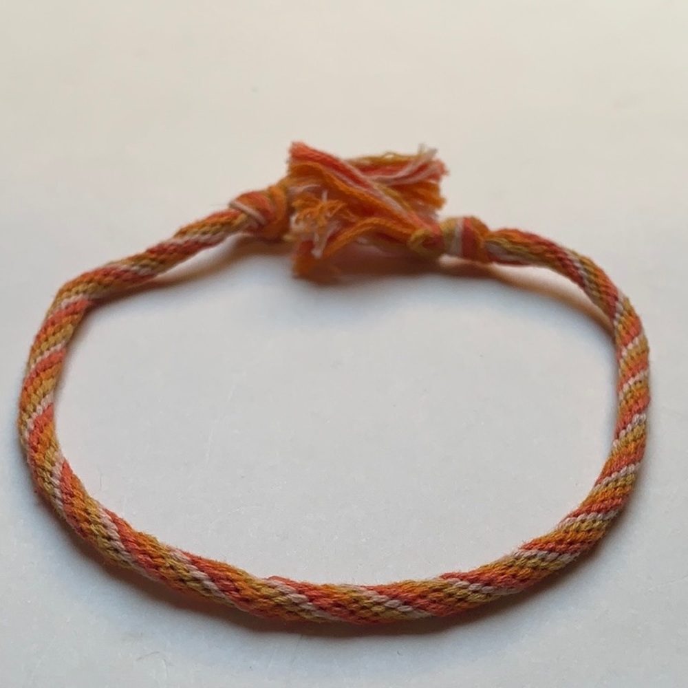 Woven bracelet, Friendship bracelet, Orange